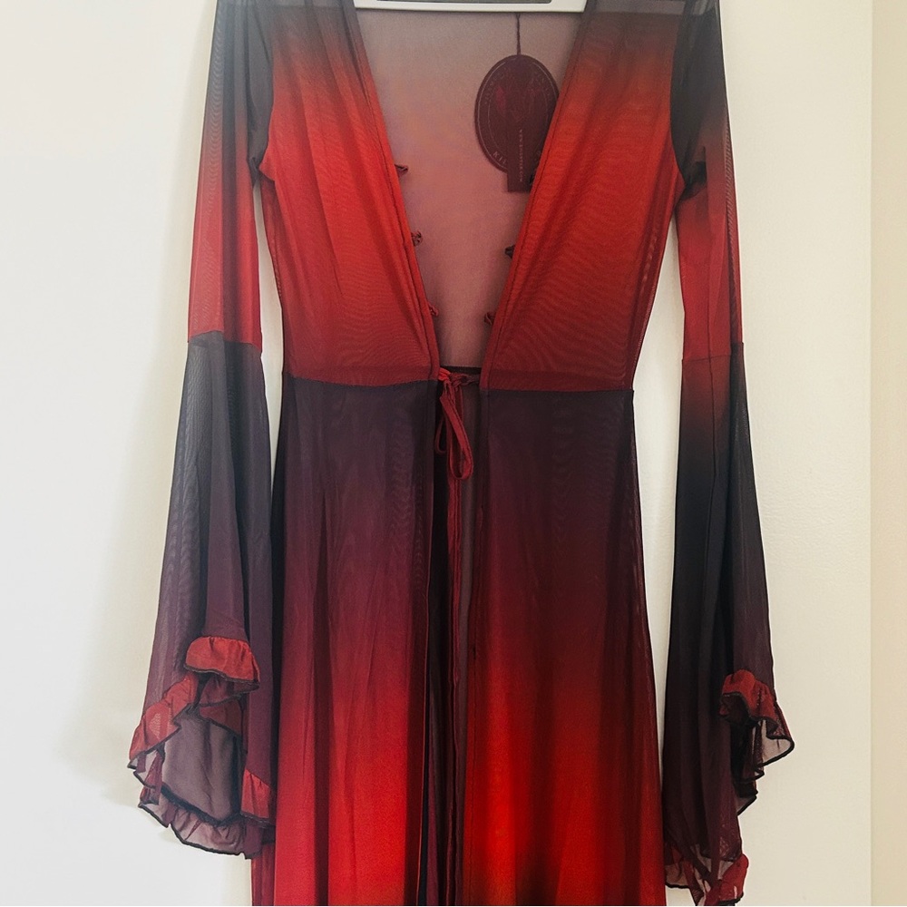 Killstar Red and Black Gothic Cape